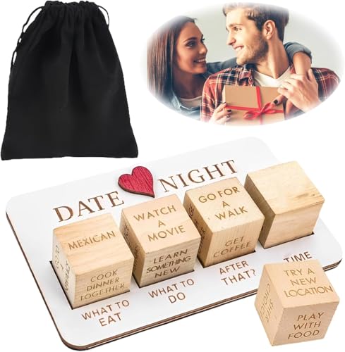 JCOTCL Würfel für Paare, Date Night Würfel Set, Paar Würfel Date Night, lustige Date-Nacht-Ideen, Romantik Würfelspiel für Erwachsene, Kreative Spiele für Erwachsene für Einen Romantischen Date-Abend von JCOTCL