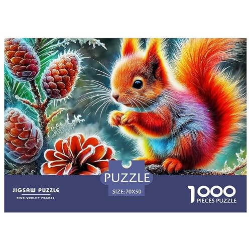 Nettes Eichhörnchen 1000 Teile Puzzle Farbenfrohes Puzzle Für Erwachsene Und Kinder Niedliche kleine Tiere Geschicklichkeitsspiel Für Die Ganze Familie, Erwachsenenpuzzle 70x50cm/10 Nettes Eichhörnchen 1000 Teile Puzzle Farbenfrohes Puzzle Für Erwachsene Und Kinder Niedliche kleine Tiere Geschicklichkeitsspiel Für Die Ganze Familie, Erwachsenenpuzzle 70x50cm/10 von JCOUSDAEO