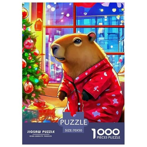 Niedliche Capybara 1000 Teile Puzzle Farbenfrohes Puzzle Für Erwachsene Und Kinder Niedliche kleine Tiere Geschicklichkeitsspiel Für Die Ganze Familie, Erwachsenenpuzzle 70x50cm/10 Niedliche Capybara 1000 Teile Puzzle Farbenfrohes Puzzle Für Erwachsene Und Kinder Niedliche kleine Tiere Geschicklichkeitsspiel Für Die Ganze Familie, Erwachsenenpuzzle 70x50cm/10 von JCOUSDAEO