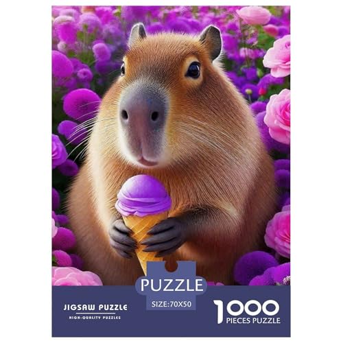 Niedliche Capybara 1000 Teile Puzzle Farbenfrohes Puzzle Für Erwachsene Und Kinder Niedliche kleine Tiere Geschicklichkeitsspiel Für Die Ganze Familie, Erwachsenenpuzzle 70x50cm/10 Niedliche Capybara 1000 Teile Puzzle Farbenfrohes Puzzle Für Erwachsene Und Kinder Niedliche kleine Tiere Geschicklichkeitsspiel Für Die Ganze Familie, Erwachsenenpuzzle 70x50cm/10 von JCOUSDAEO