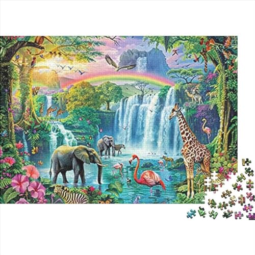 Animal World Puzzle 1000 Teile Familien-Puzzlespiel Harmonious Stress Abbauen Geeignet Für Erwachsene Farbe Puzzle Einzigartige Geschenke 1000pcs (75x50cm) von JDDEISKKE