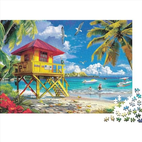 Beaches Fortgeschrittene Puzzles 1000 Teile Puzzlespiel Mit Poster Beauties Herausforderung Geeignet Für Erwachsene Farbe Puzzle Geschenk 1000pcs (75x50cm) von JDDEISKKE