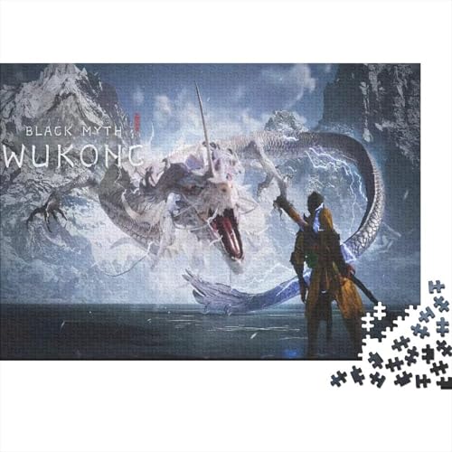 ‌Black Myth Wukong Fortgeschrittene Puzzles 300 Teile Familien-Puzzlespiel erschüttern Lord Stress Abbauen Geeignet Für Erwachsene Farbe Puzzle Geschenk 300pcs (40x28cm) von JDDEISKKE