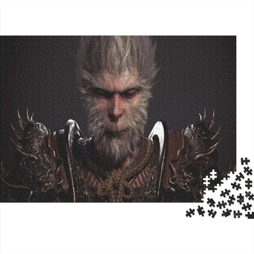 ‌Black Myth Wukong Holzpuzzle 500 Teile Puzzlespiel Mit Poster erschüttern Lord Stress Abbauen Geeignet Für Erwachsene Farbe Puzzle Souvenirs 500pcs (52x38cm) von JDDEISKKE