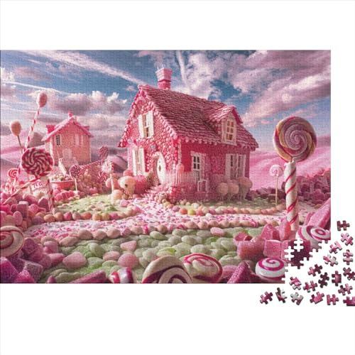 Candy House Fortgeschrittene Puzzles 300 Teile Familien-Puzzlespiel Sweet Herausforderung Geeignet Für Erwachsene Farbe Puzzle Geschenk 300pcs (40x28cm) von JDDEISKKE