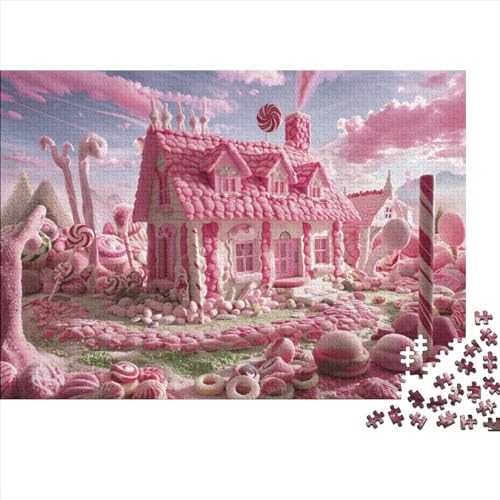 Candy House Fortgeschrittene Puzzles 300 Teile Familien-Puzzlespiel Sweet Herausforderung Geeignet Für Erwachsene Farbe Puzzle Geschenk 300pcs (40x28cm) von JDDEISKKE