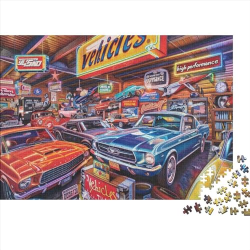 Car Puzzle 300 Teile Familien-Puzzlespiel Vibrant Herausforderung Geeignet Für Erwachsene Farbe Puzzle Geschenk 300pcs (40x28cm) von JDDEISKKE