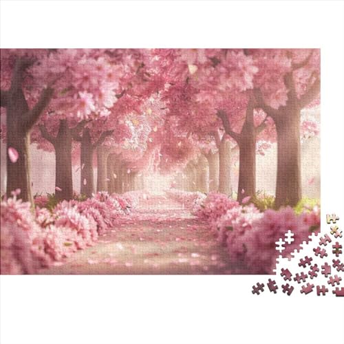 Cherry Fortgeschrittene Puzzles 300 Teile Familien-Puzzlespiel Romantic Stress Abbauen Geeignet Für Erwachsene Farbe Puzzle Souvenirs 300pcs (40x28cm) von JDDEISKKE