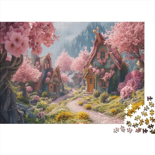 Countryside Views Fortgeschrittene Puzzles 300 Teile Für Erwachsene Quiet Herausforderung Geeignet Für Erwachsene Farbe Puzzle Einzigartige Geschenke 300pcs (40x28cm) von JDDEISKKE