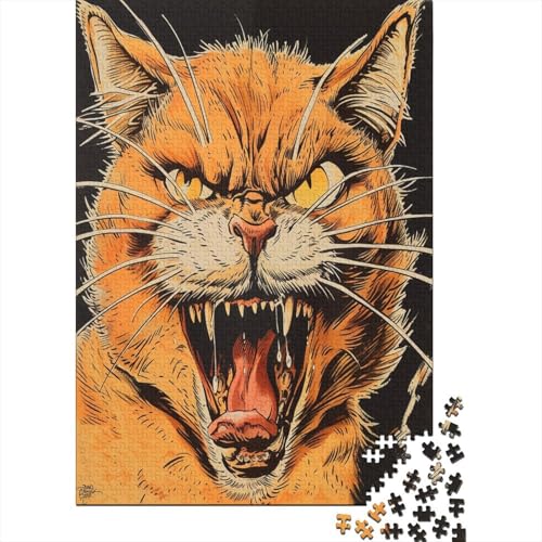 Cute Kat Puzzlespiel 1000 Teile Jigsaw Puzzle 1000 Puzzle FüR Erwachsene Kinder Senioren Erwachsenen Puzzlespiel Puzzel 1000pcs (75x50cm) von JDDEISKKE