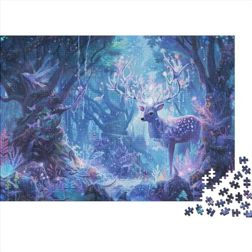 Deer Puzzle 300 Teile Für Erwachsene Beautiful Stress Abbauen Geeignet Für Erwachsene Farbe Puzzle Geschenk 300pcs (40x28cm) von JDDEISKKE