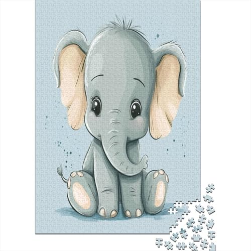 Elefant Puzzle 1000 Teile,für Erwachsene, Impossible Puzzle,farbenfrohes Legespiel,GesKükenlichkeitsspiel Für Die Ganze Familie,Erwachsenenpuzzle Puzzel 1000pcs (75x50cm) von JDDEISKKE