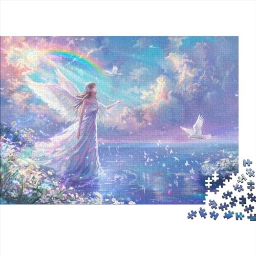 Fairy Fortgeschrittene Puzzles 300 Teile Puzzlespiel Mit Poster Style of Fantasy Art Herausforderung Geeignet Für Erwachsene Farbe Puzzle Geschenk 300pcs (40x28cm) von JDDEISKKE