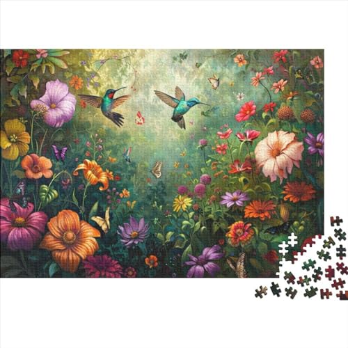 Flower and Butterfly Fortgeschrittene Puzzles 300 Teile Puzzlespiel Mit Poster Beautiful Herausforderung Geeignet Für Erwachsene Farbe Puzzle Geschenk 300pcs (40x28cm) von JDDEISKKE