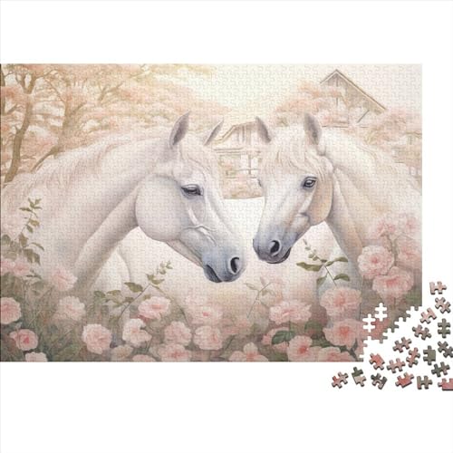 Horse Puzzle 300 Teile Familien-Puzzlespiel Nice Looking Stress Abbauen Geeignet Für Erwachsene Farbe Puzzle Einzigartige Geschenke 300pcs (40x28cm) von JDDEISKKE