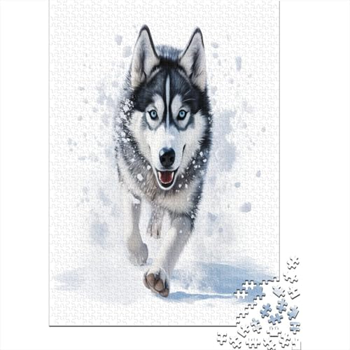 Huskies Puzzle 1000 Teile Erwachsene Puzzles Für Erwachsene Klassische Puzzles 1000 Teile Erwachsene Puzzlespiel Schwer Pädagogisches Spielzeug Erwachsene Kinder Puzzel 1000pcs (75x50cm) von JDDEISKKE