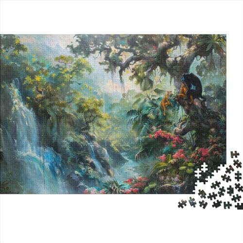 Jungle Fortgeschrittene Puzzles 300 Teile Familien-Puzzlespiel Landscape Stress Abbauen Geeignet Für Erwachsene Farbe Puzzle Geschenk 300pcs (40x28cm) von JDDEISKKE