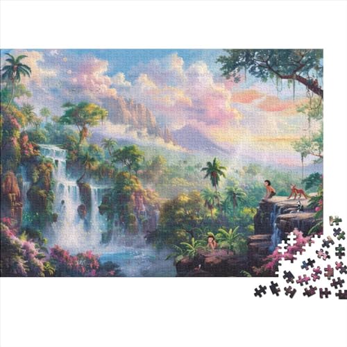 Jungle Puzzle 300 Teile Puzzlespiel Mit Poster Landscape Stress Abbauen Geeignet Für Erwachsene Farbe Puzzle Souvenirs 300pcs (40x28cm) von JDDEISKKE