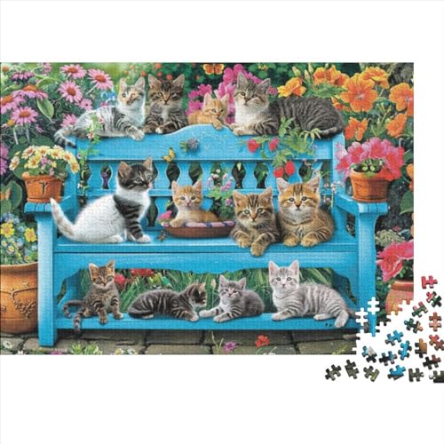 Kitten Puzzle 300 Teile Für Erwachsene Pet Herausforderung Geeignet Für Erwachsene Farbe Puzzle Geschenk 300pcs (40x28cm) von JDDEISKKE