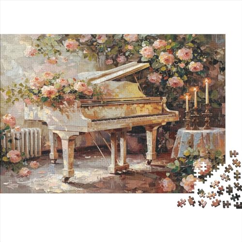 Piano Holzpuzzle 1000 Teile Für Erwachsene Art Style Stress Abbauen Geeignet Für Erwachsene Farbe Puzzle Souvenirs 1000pcs (75x50cm) von JDDEISKKE