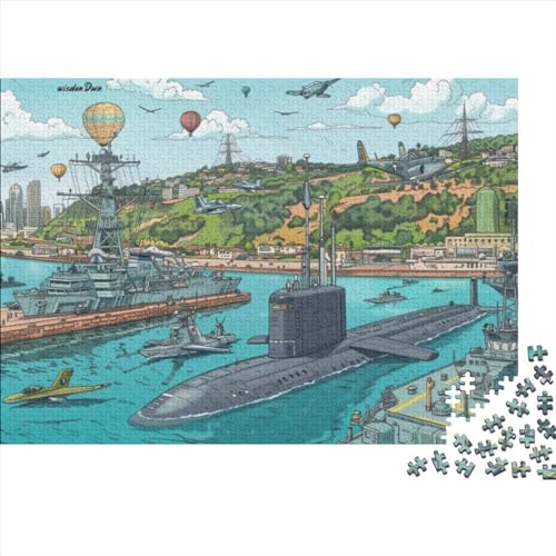 Submarines Fortgeschrittene Puzzles 300 Teile Für Erwachsene Cartoon Stress Abbauen Geeignet Für Erwachsene Farbe Puzzle Geschenk 300pcs (40x28cm) von JDDEISKKE