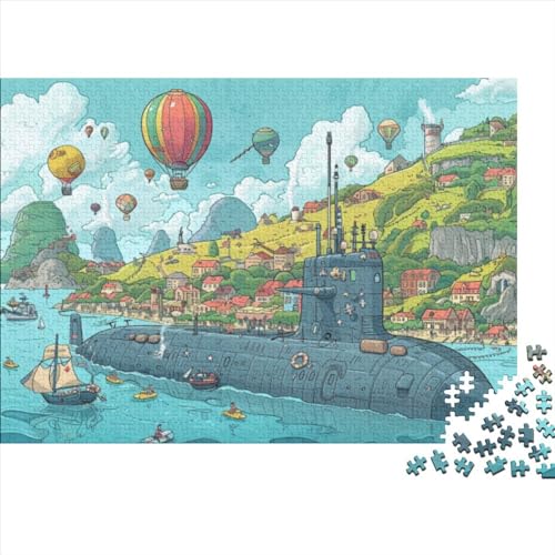 Submarines Puzzle 300 Teile Familien-Puzzlespiel Cartoon Herausforderung Geeignet Für Erwachsene Farbe Puzzle Einzigartige Geschenke 300pcs (40x28cm) von JDDEISKKE