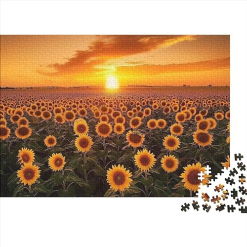 Sunflower Holzpuzzle 300 Teile Für Erwachsene Beautiful Herausforderung Geeignet Für Erwachsene Farbe Puzzle Geschenk 300pcs (40x28cm) von JDDEISKKE