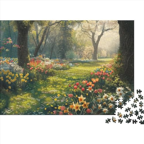 Wild Flower Holzpuzzle 1000 Teile Familien-Puzzlespiel Beautiful Stress Abbauen Geeignet Für Erwachsene Farbe Puzzle Geschenk 1000pcs (75x50cm) von JDDEISKKE