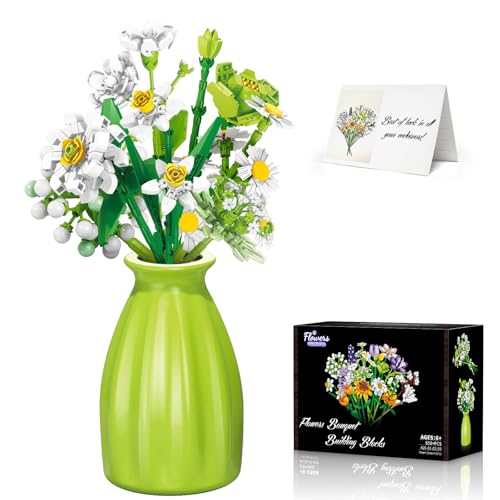 JDMDKB Bausteine Blumen Set, Blumen Bauspielzeugsets Heimdeko Botanical Spielzeug 750-teiligemit, ideal für Weihnachts-, Muttertags- oder Valentinstagsgeschenke von JDMDKB