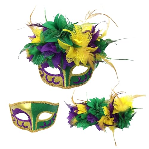 JDNH Pailletten gefiedert Karneval Venezianer Karneval Maskerade für Frauen Mädchen Halloween Party Cosplay Requisiten von JDNH