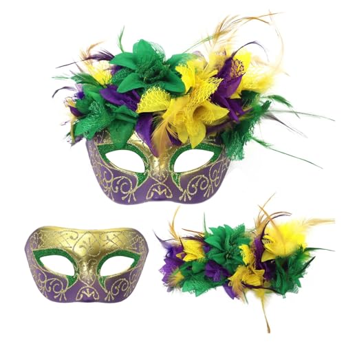 JDNH Pailletten gefiedert Karneval Venezianer Karneval Maskerade für Frauen Mädchen Halloween Party Cosplay Requisiten von JDNH