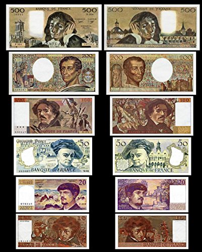 *** 10-500 französische Franc Banknoten 1. + 2. Serie - 2 Sätze - Reproduktion *** von JDS Collection