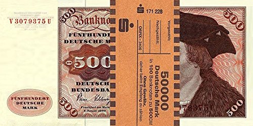 *** 100 x 500 DM, Deutsche Mark, Geldscheine 1980, mit Banderole - Reproduktion *** von JDS Collection