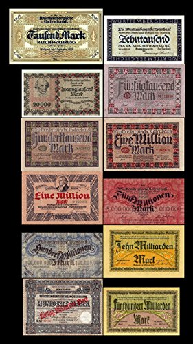 *** 1000-500 Milliarden Mark - Württembergische Notenbank Ausgabe 1922/23 - PS 981-992 - Reproduktion *** von JDS Collection