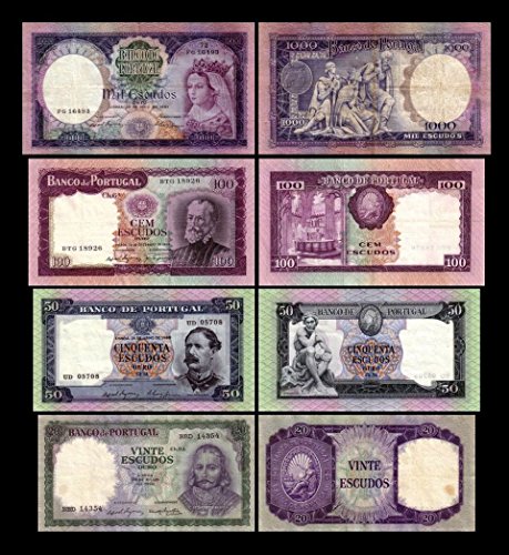 *** 20-1000 portugiesische Escudos - 6.Serie - 1960-1961 - 4 Banknoten - Reproduktion *** von JDS Collection