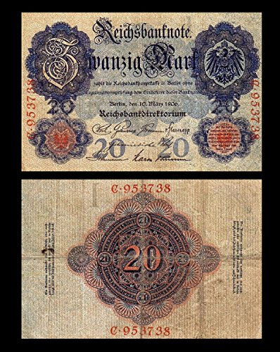 *** 20 Mark Reichsbanknote - 10.03.1906 - Pick 28 - Reproduktion *** von JDS Collection