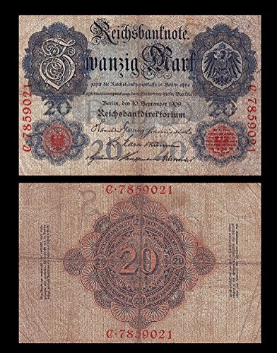 *** 20 Mark Reichsbanknote - 10.09.1909 - Pick 37 - Reproduktion *** von JDS Collection