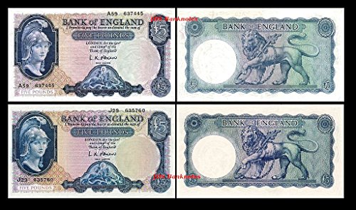 *** 2X 5 englische Pounds - Ausgabe ND 1957-1967 - alte Währung - Reproduktion *** von JDS Collection