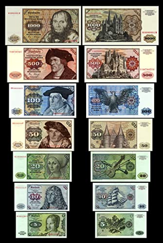 *** 5-1000 Deutsche Mark - 7 Banknoten Ausgabe 1970-1980 BBK I - Pick 30 - P36 - Reproduktion *** von JDS Collection