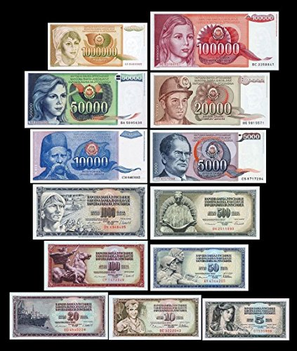 *** 5-1000000 Jugoslawische Dinar - 13 Banknoten - 1.Serie - Reproduktion *** von JDS Collection