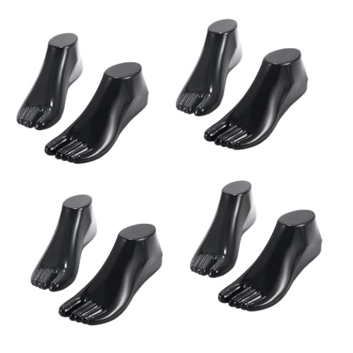 4 Paare Fußmodell schuhspanner schuhteppich shoe shelf Schuhpflege schuhe matte Wandersandalen Hausschuhe Socken Herren-Sneaker werkzeug Füße schimmeln Schuhe liefern Plastik Black JECOMPRIS von JECOMPRIS