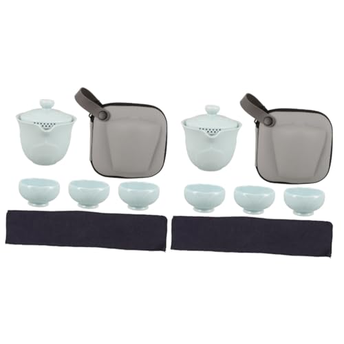 JECOMPRIS 2 Sets Reise Teeset Teebecher Teetassen Teetassen Keramik Teegeschirr Set Keramik Teetassen Set Kleine Teetasse Heim Teegeschirr Keramik Teetasse Chinesisches Tee Brau von JECOMPRIS