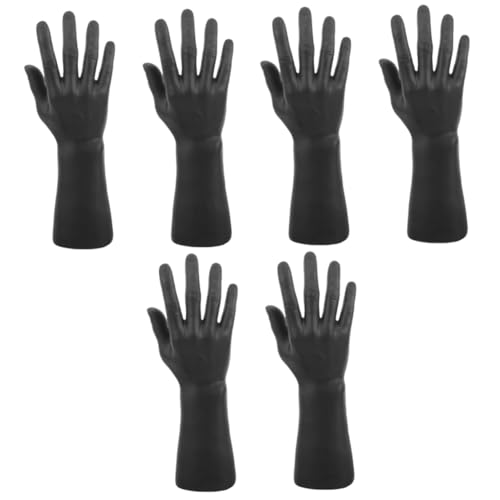 JECOMPRIS 6 Stk Handmodell-display-requisiten Halter Für Fingerschmuck Organisator Für Handschuhe Mannequin-armband-display Halsketten-displayhalter Männliche Mannequinhand Schmuckhand Vinyl von JECOMPRIS