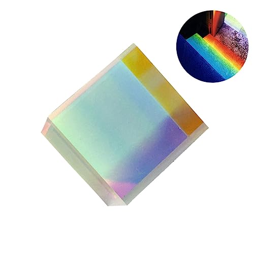 JECOMPRIS Optisches RGB Dispersion Prism X CUBE 10x10x10mm Für Physikexperimente Dekoration Und Kunst Hochwertiger Glaswürfel Für Bildungszwecke Und Wissenschaftliche Anwendungen von JECOMPRIS