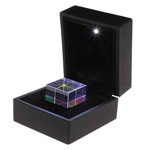 JECOMPRIS RGB-Würfel Prisma Licht -Prismenbrille optische Täuschung Karte optische Prismen der Würfel leichtes present box Lichtwürfel Glaswürfel optischer Würfel von JECOMPRIS