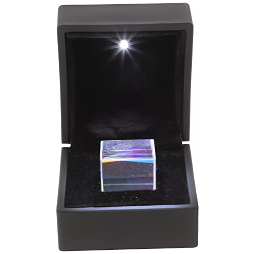 JECOMPRIS Würfel leichtes Prisma klare Gläser durchsichtige Geschenkboxen optisches Prisma Prismen present box Dispersionsprisma von JECOMPRIS