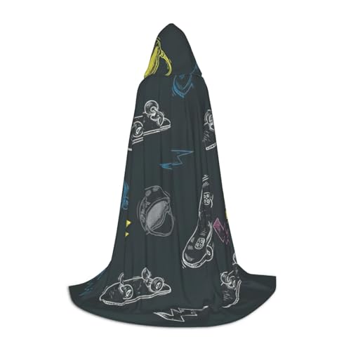 JEJEA Graffiti-Skateboard-Druck, Halloween, Cosplay, Weihnachten, Party, Outfits, Zauberer-Robe, Halloween, Umhang, Mittelalter-Renaissance JEJEA Graffiti-Skateboard-Druck, Halloween, Cosplay, Weihnachten, Party, Outfits, Zauberer-Robe, Halloween, Umhang, Mittelalter-Renaissance von JEJEA