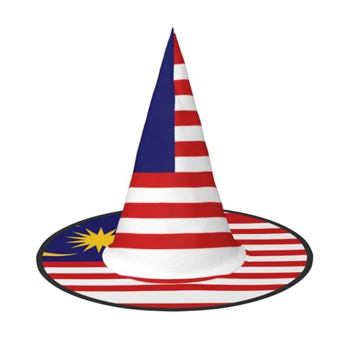 JEJEA Hexenhüte zum Aufhängen, Motiv: Malaysia-Flagge, zum Aufhängen, Zaubererhut, schwimmend, für Party, Veranda, Hof, Dekoration, 3 Stück von JEJEA