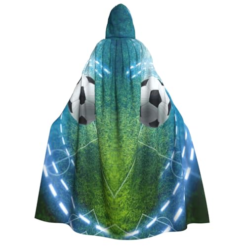 JEJEA Kapuzenumhang mit Fußball-Aufdruck, Unisex, für Cosplay, Weihnachten, Party, Geschenke, Hexen-Outfits JEJEA Kapuzenumhang mit Fußball-Aufdruck, Unisex, für Cosplay, Weihnachten, Party, Geschenke, Hexen-Outfits von JEJEA