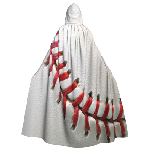 JEJEA Sport Ball Baseball Druck Hexe Zauberer Kapuzenumhang Erwachsene Halloween Party Umhang für Hexe Vampir Cosplay Kostüm JEJEA Sport Ball Baseball Druck Hexe Zauberer Kapuzenumhang Erwachsene Halloween Party Umhang für Hexe Vampir Cosplay Kostüm von JEJEA